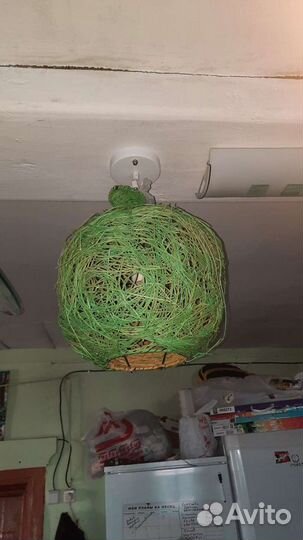 Люстры+бра, Люстра из ротанга