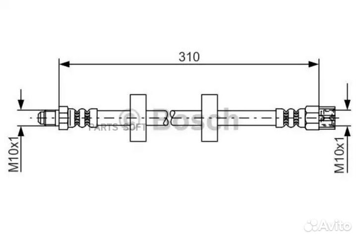 Bosch 1987476217 1 987 476 217 854706IM23272 шланг