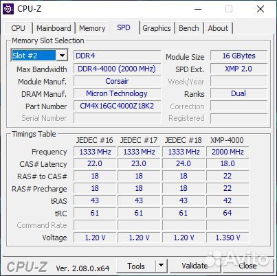 Продаю Corsair Vengeance LPX DDR4 32Gb 4000Mhz