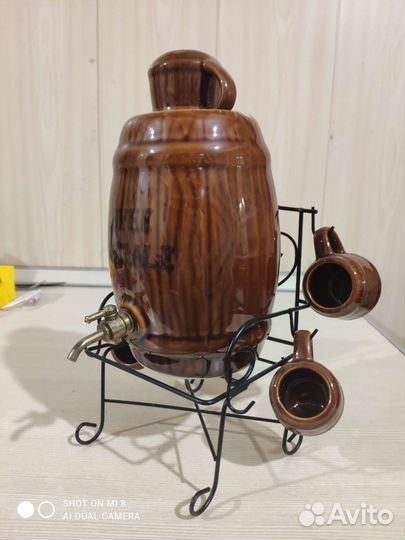 Бочонок керамический с кружечками