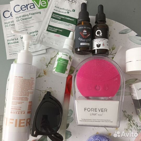 Набор косметики пакетом бу массажер