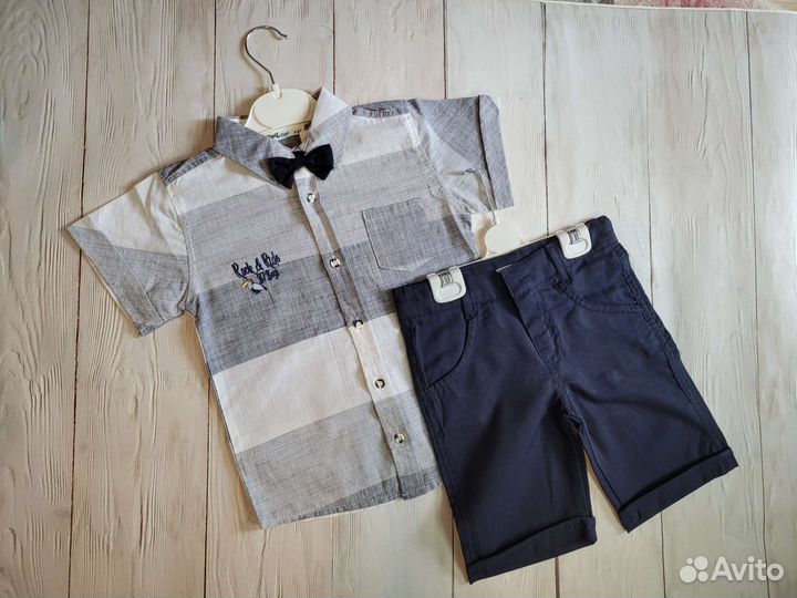 Костюм шорты и рубашка на мальчика 4-6 лет