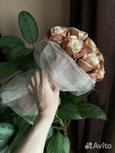 Букет роз из лент