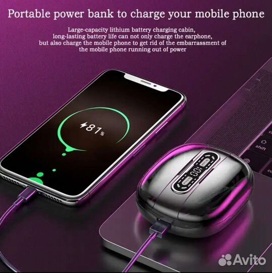 Беспроводные наушники новые