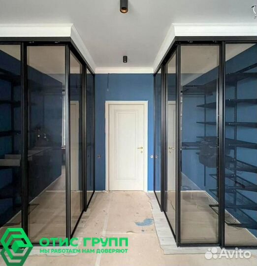 Раздвижные стеклянные перегородки