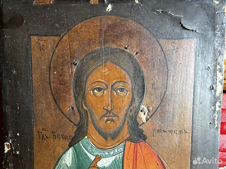 Старинная икона Господь вседержитель