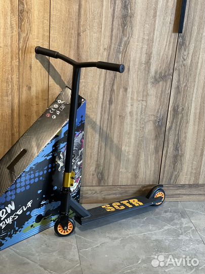 Новый трюковый самокат для детей с коробкой