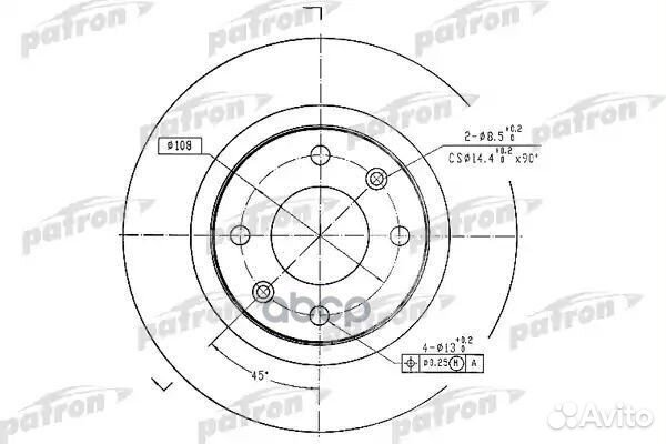Диск тормозной передн citroen: berlingo 96, BE