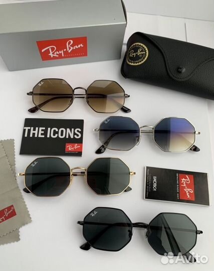 Очки ray ban octagon черные