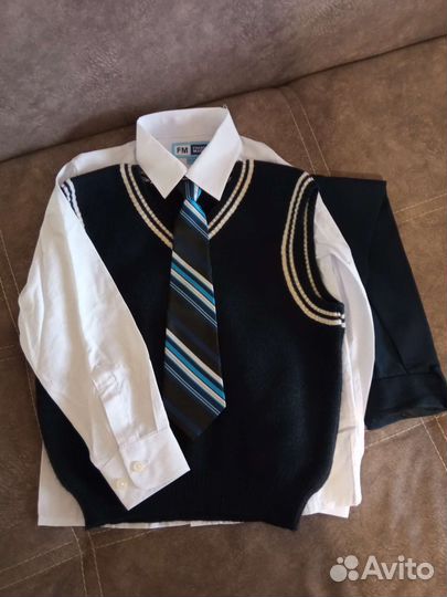 Рубашка, жилет, галстук 116-122