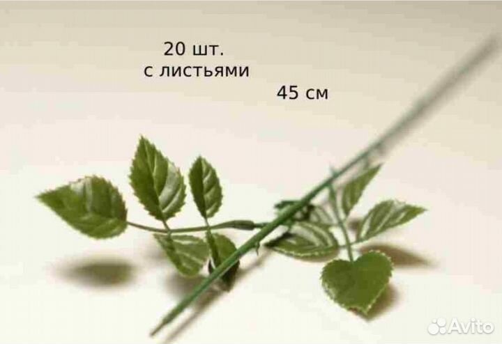 Стебли с листьями (в упаковке 20 шт)