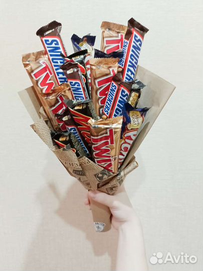 Сладкие букеты из конфет