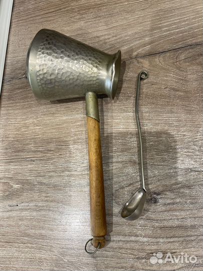 Турка медная СССР с ложечкой