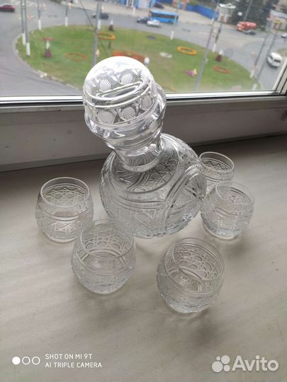 Графин пушка Дятьково хрусталь СССР