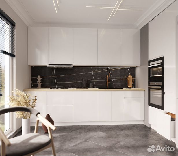 Кухня белая Маори Бланко