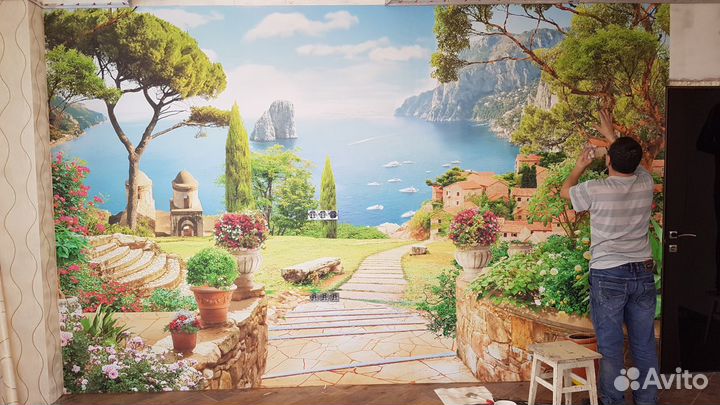 Поклейка обоев