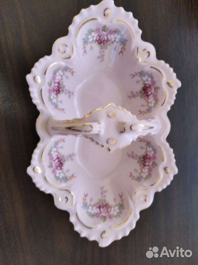 Чайный сервиз, розовый фарфор, Чехия