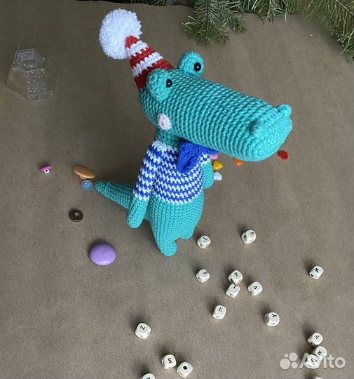 Кукла крокодил. Амигуруми