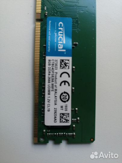 Оперативная память Crusial 8 Гб DDR4-2666