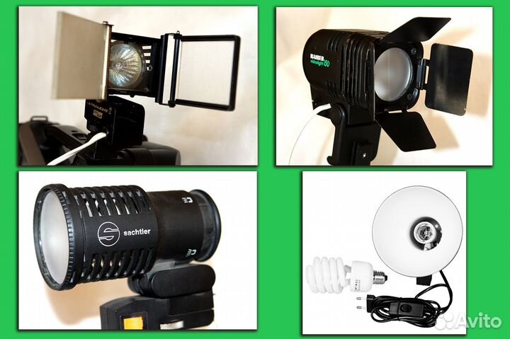 Разные осветительные приборы для фото и видео