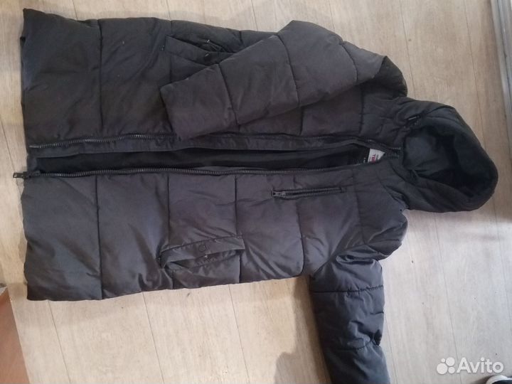 Пуховик зимний мужской длинный бу