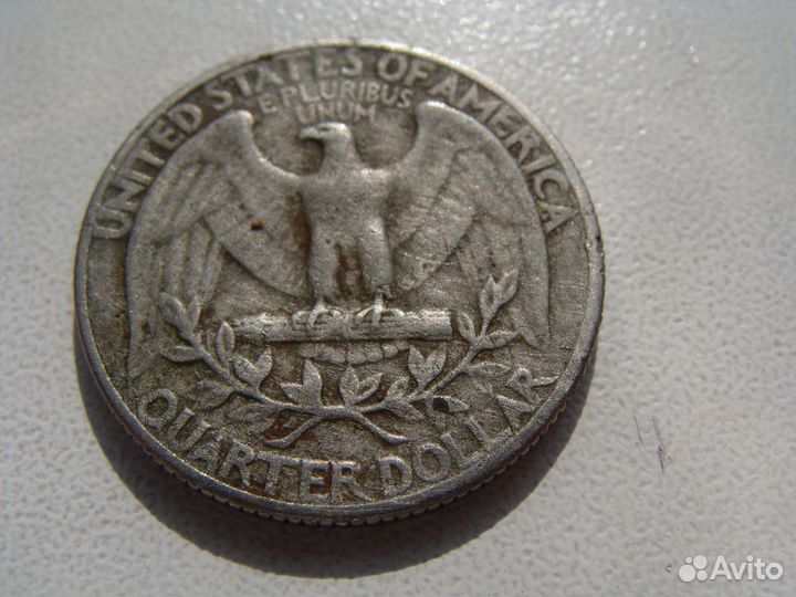 Монета quarter dollar Liberty. 1967 год