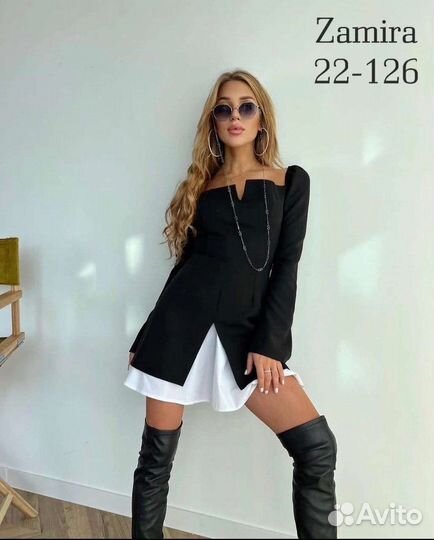 Платье черно белое 42 р