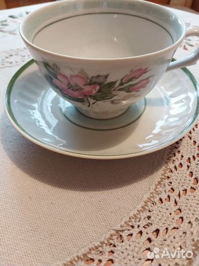 Чашка с блюдцем СССР дулево