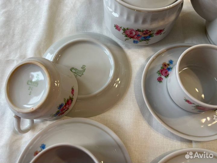 Фарфоровый кофейный сервиз