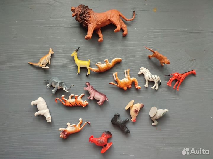 Набор фигурок диких животных и птиц