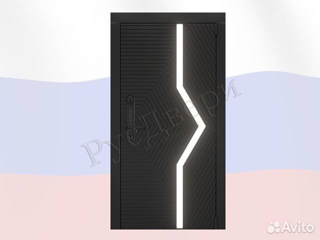 Дизайнерская входная дверь с подсветкой