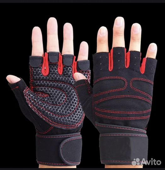 Перчатки с открытыми пальцами новые