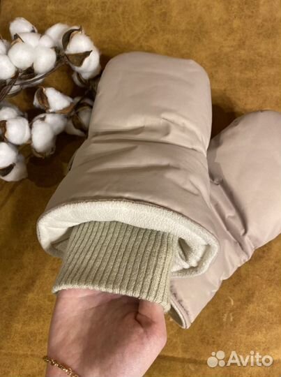 Варежки-муфта на коляску мимими