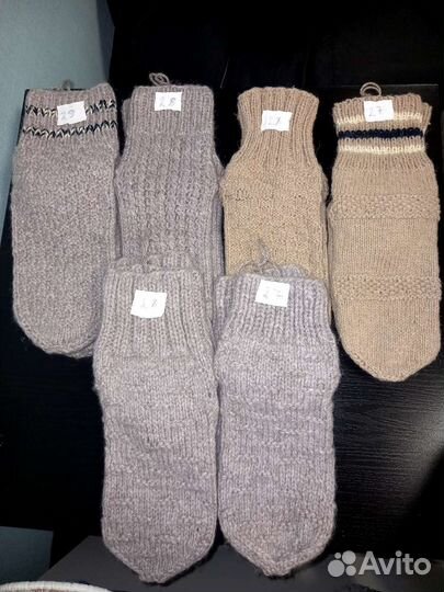 Носки ручной вязки шерстяные теплые