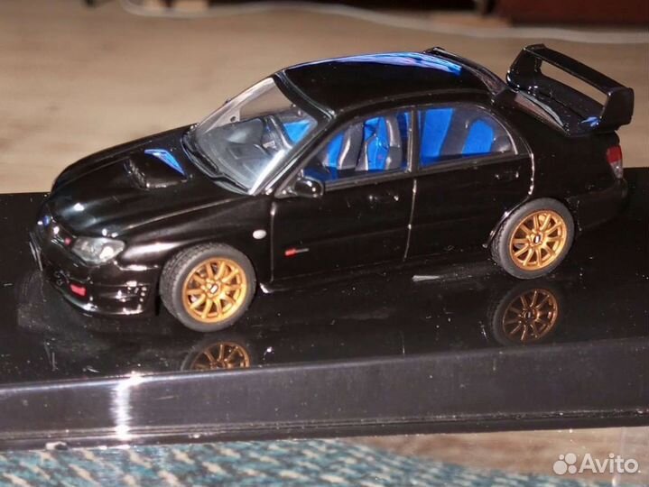 Subaru Impreza WRX STI 2006 Black. 1/43