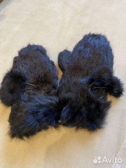 Варежки меховые женские