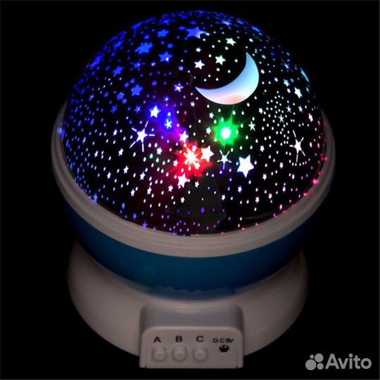 Вращающий ночник звезды