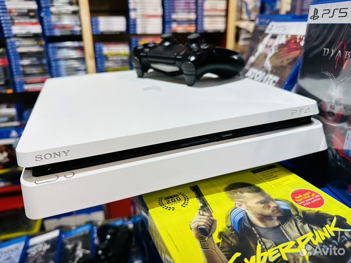 Sony playstation 4 ps4 slim белая + 400 игр