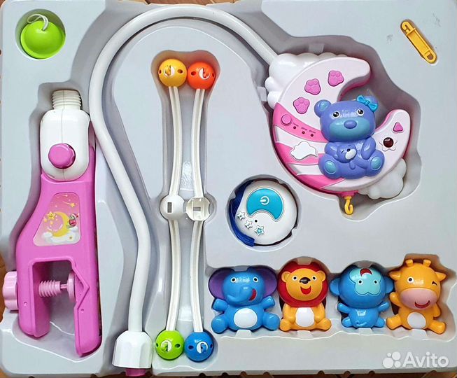 Музыкальная карусель (мобиль) на детскую кроватку