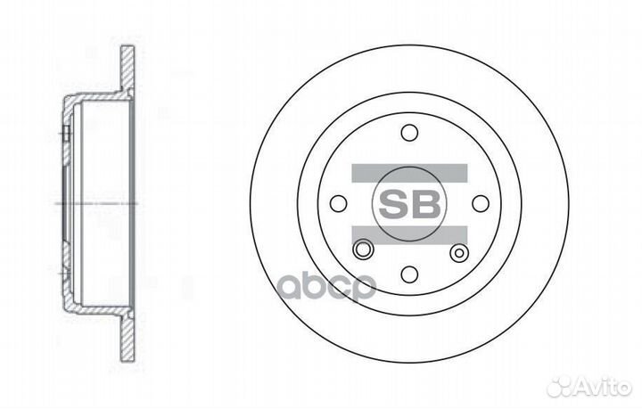 Диск тормозной задний GM-korea lacett+B1930:G19