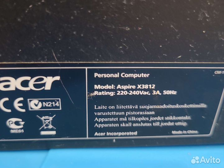 Компьютер Aser Aspire X3812