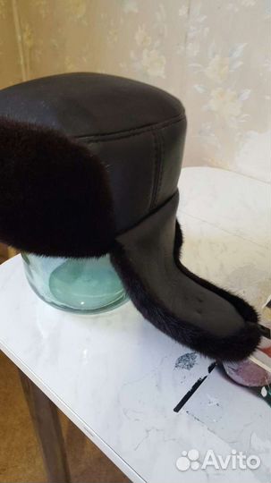 Норковая шапка мужская ушанка