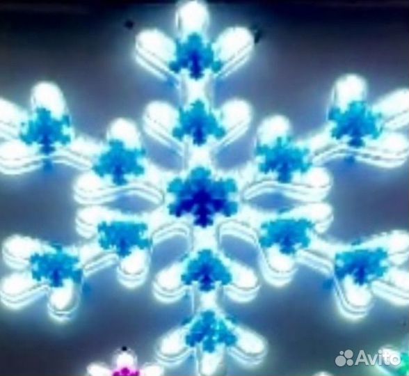 Снежинка Гирлянды уличные Фигуры из неона