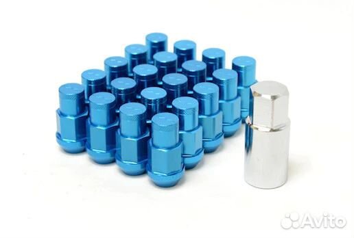 Гайки Rays Dura L32мм 1.25 (Синий)