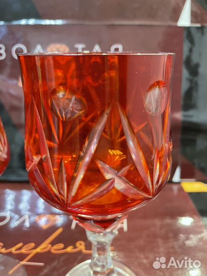 Фужеры Красное Стекло СССР