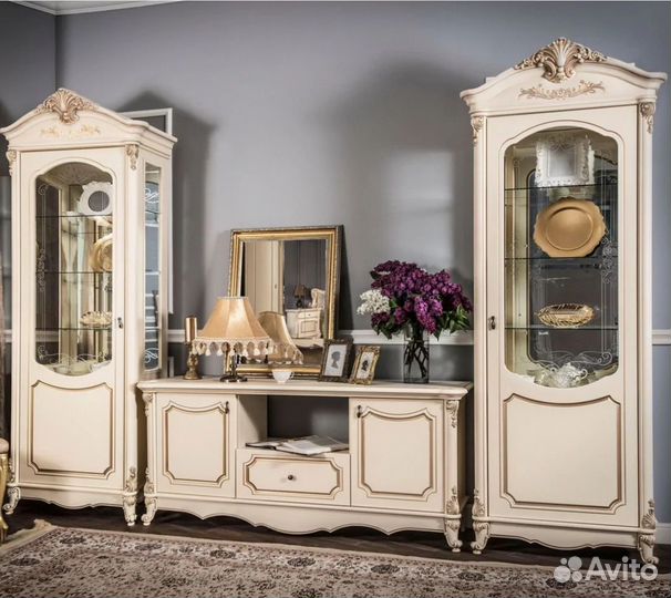 Гостиная в классическом стиле Мона Лиза крем