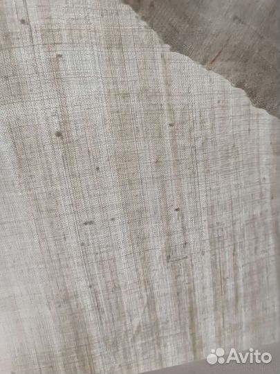 Лен домотканный отбеленный рулон 13 метров