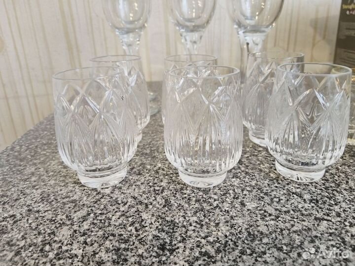 Хрустальные рюмки и цветное стекло СССР