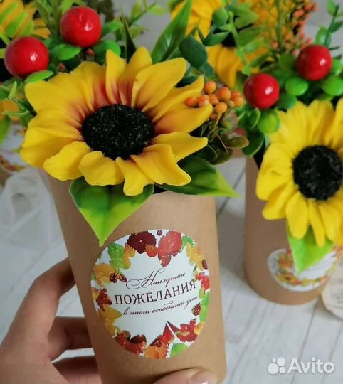 Мыльный букет - комплимент для учителя