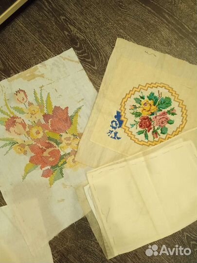 Вышивка дорожка +нитки СССР